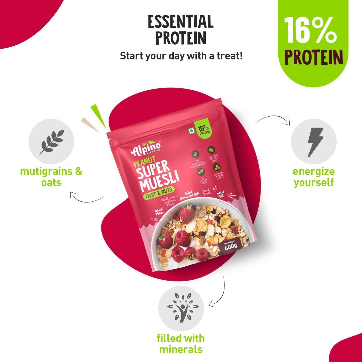 Alpino High Protein Super Muesli Fruit & Nuts