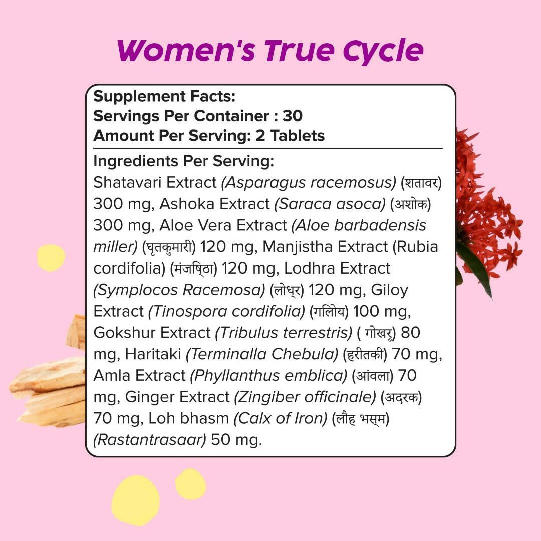 PLIX The Plant Fix Women's True Cycle Tablets