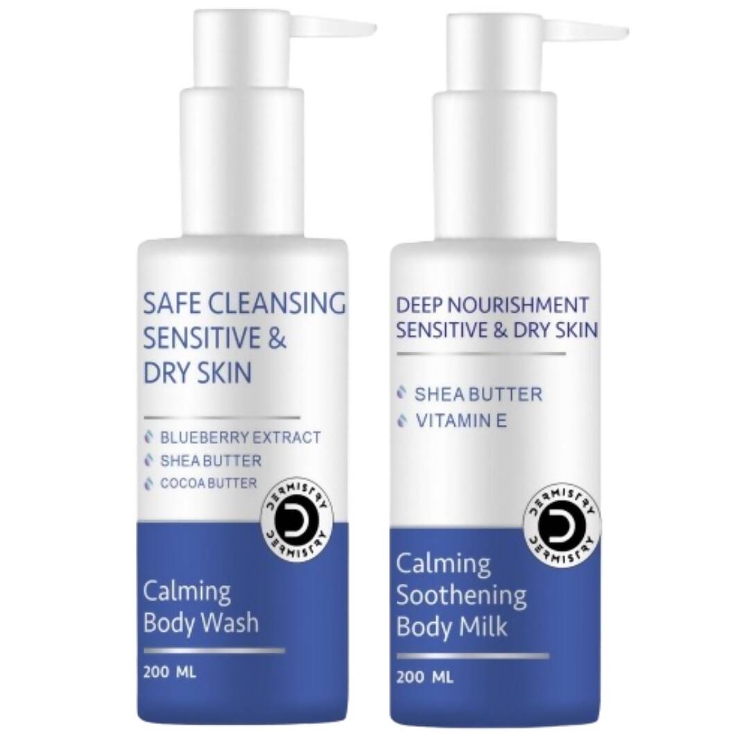 Dermistry Calming Body Wash & Calming Soothening Body Milk Lotion