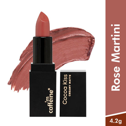 mCaffeine Cocoa Kiss Creamy Matte Lipstick - Rose Martini