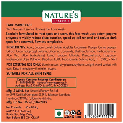 Nature's Essence Flawless Gel Face Wash (Papaya)