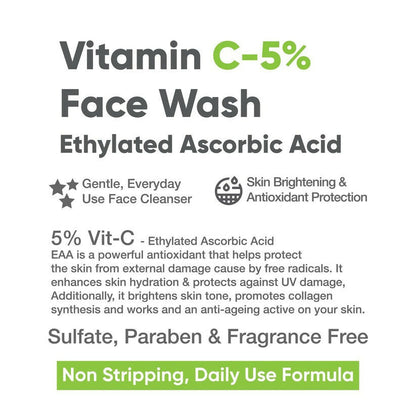 Cos-IQ Vitamin C-5% Brightening and Glow Face Wash