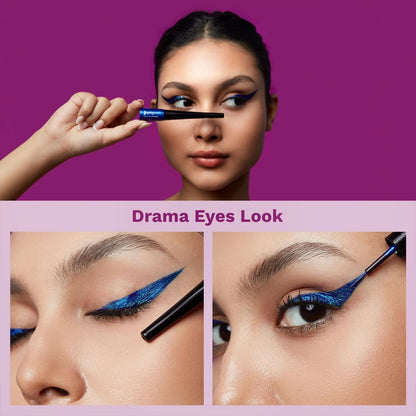 Pilgrim Metallic Eyeliner Blue Rebel, Long Lasting & Smudge Proof Enriched With Argan Oil