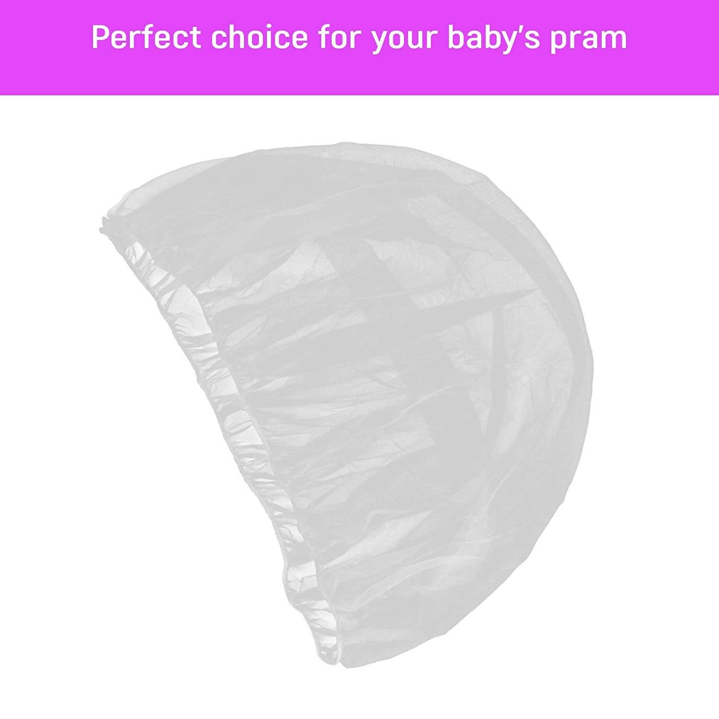 Safe-O-Kid Waterproof Net, Wind Shield Net For Baby Pram/Strollers, Transparent