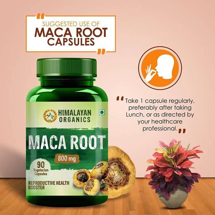 Himalayan Organics Maca Root 800 mg Vegetarian Capsules