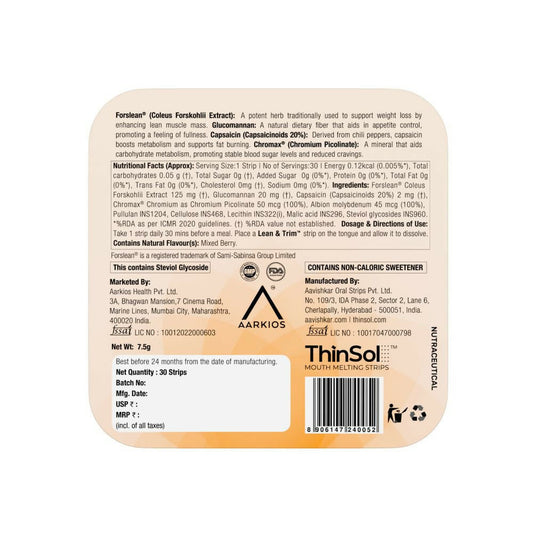 HealthAid Lean & Tirm ThiSolves Oral Strips