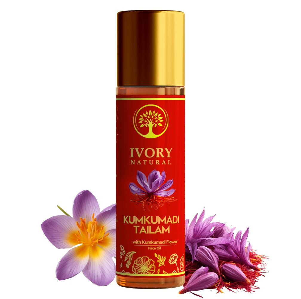 Ivory Natural Kumkumadi Tailam Face Oil - Saffron And Lotus Essence For Skin Revitalization