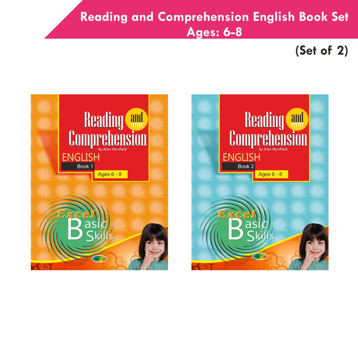 Reading and Comprehension English Book Set Ages 6 - 8 (Set of 2)