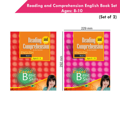 Reading and Comprehension English Book Set Ages 8 - 10 (Set of 2)