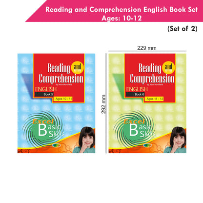 Reading and Comprehension English Book Set ges 10 - 12 (Set of 2)