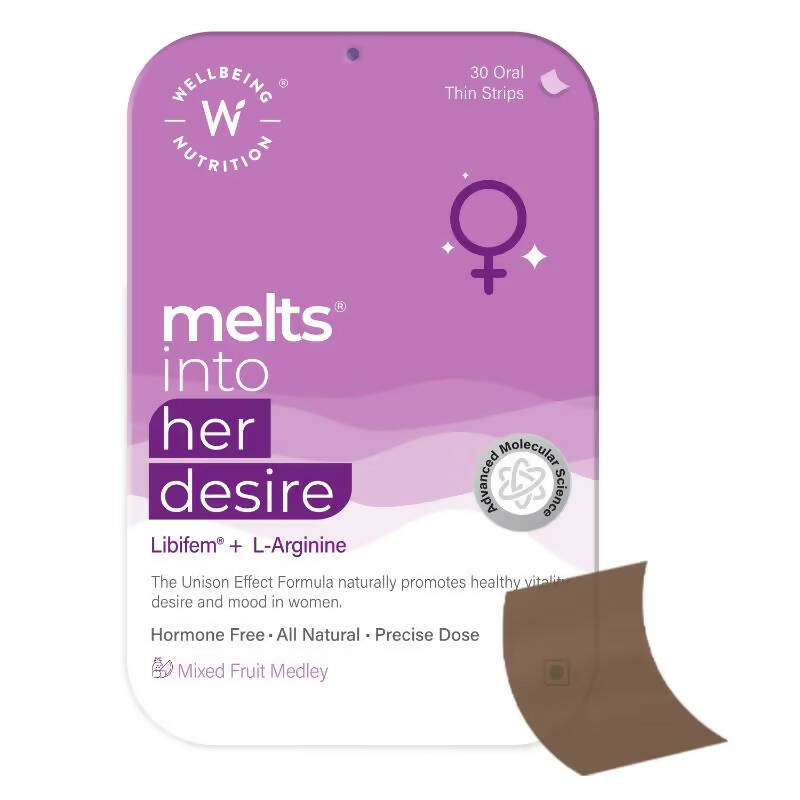 Wellbeing Nutrition Melts Into Her Desire Libifem + L-Arginine Strips - Mixed Fruit Flavor - BUDEN