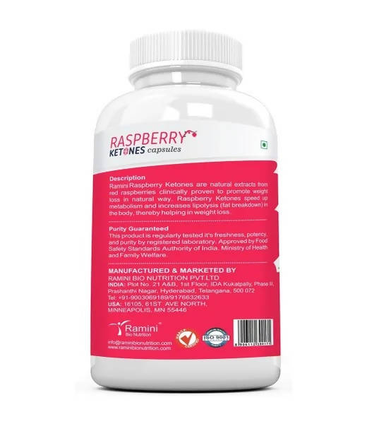 Ramini Bio Nutrition Raspberry Ketones 500mg Veg Capsules