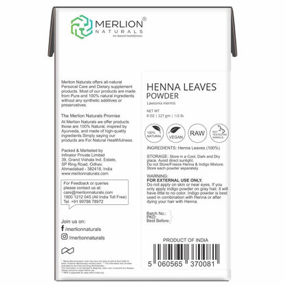 Merlion Naturals Henna Leaves Powder