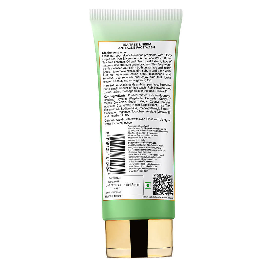 Body Cupid Tea Tree & Neem Anti Acne Face Wash