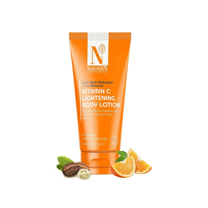 NutriGlow Advanced Organics Vitamin C Lightening Deep Moisture, Brightening Body Lotion - BUDNEN