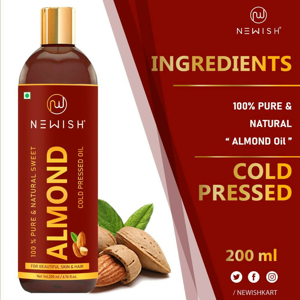 Newish Pure & Natural Sweet Almond Oil for Hair & Skin