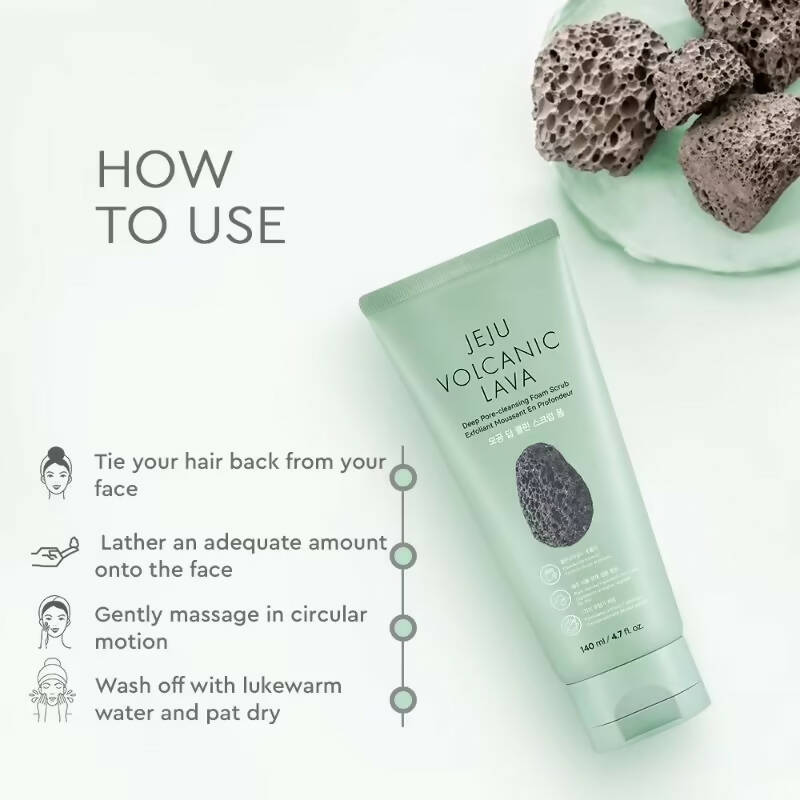 The Face Shop Jeju Volcanic Lava Scrub Foam