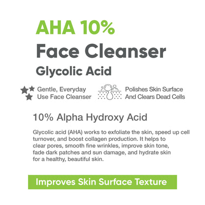 Cos-IQ AHA Glycolic Acid 10% Face Cleanser