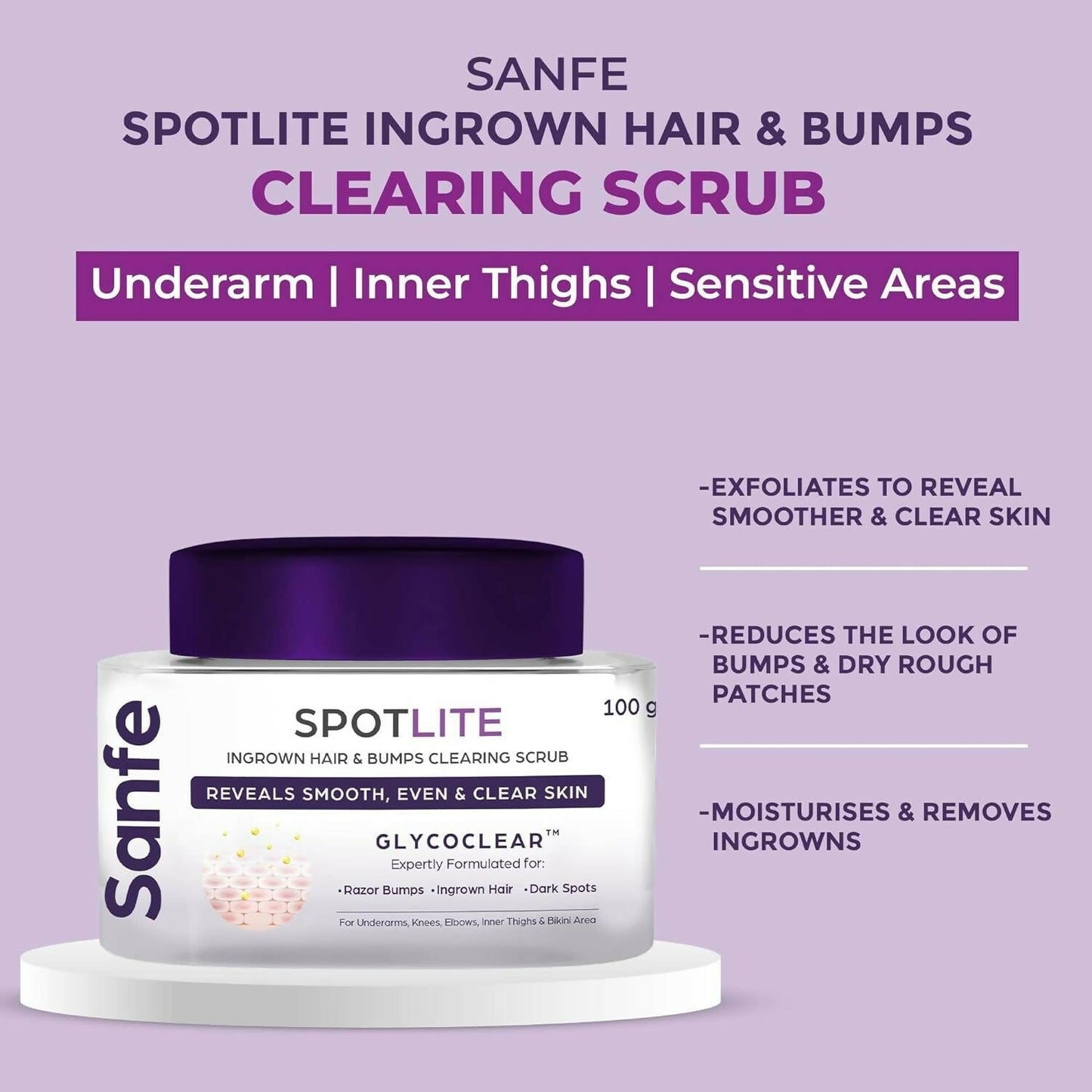 Sanfe Spotlite Ingrown Hair & Bumps Clearing Body Scrub