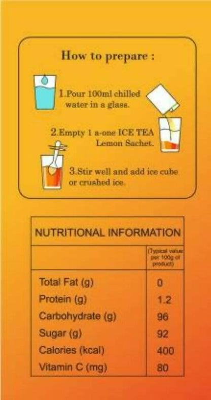 A-One Ice Tea Lemon Flavour Instant