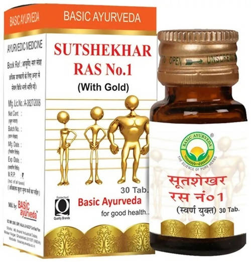 Basic Ayurveda Sutshekhar Ras No.1 (With Gold) Tablets
