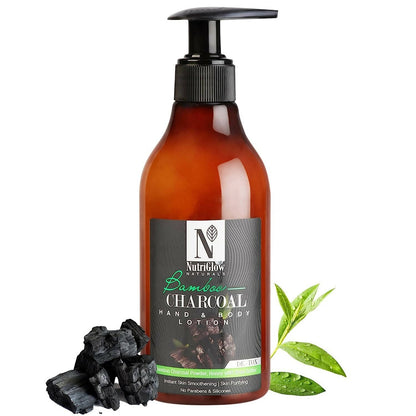 NutriGlow NATURAL'S Bamboo & Charcoal Hand & Body Lotion - BUDNEN