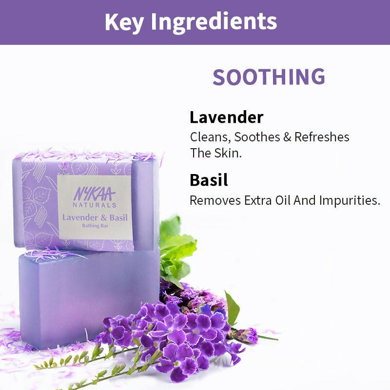 Nykaa Naturals Lavender & Basil Soothing Bathing Soap