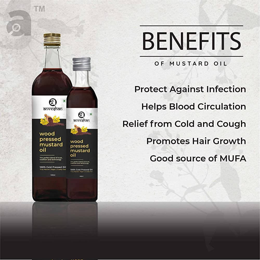 Anveshan Wood Pressed Black Mustard Oil