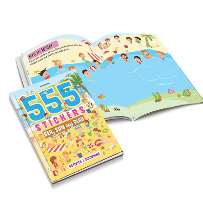 Dreamland 555 Stickers and Activity Books Pack -A Pack of 2 Books : Children Interactive & Activity Book