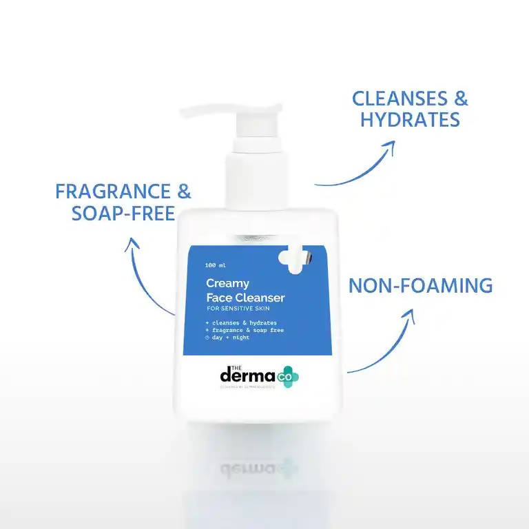 The Derma Co Creamy Face Cleanser for Sensitive Skin