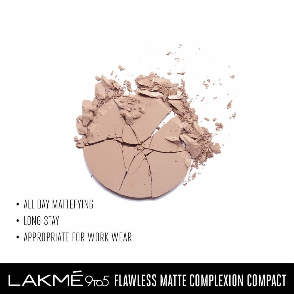 Lakme 9 To 5 Flawless Matte Complexion Compact - Almond