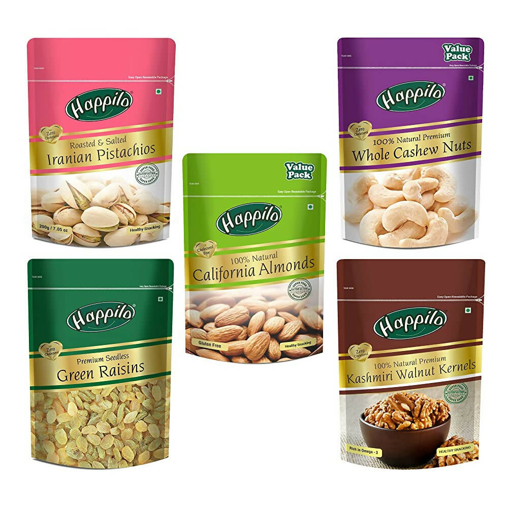 Happilo Premium Healthy Monthly Dry Fruits Combo - BUDNE