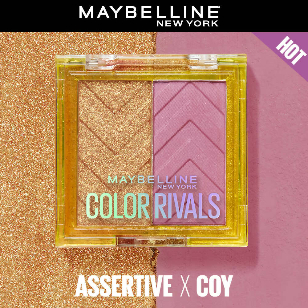 Maybelline New York Color Rivals Longwear Eyeshadow Duo - Assertive X Coy