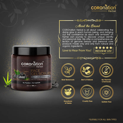 Coronation Herbal Activated Charcoal Face Gel Scrub