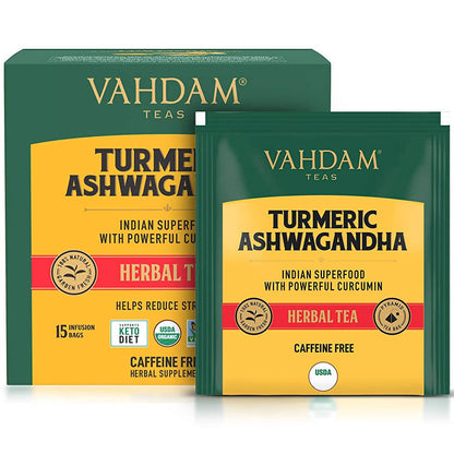 Vahdam Turmeric Ashwagandha Herbal Tea Bags