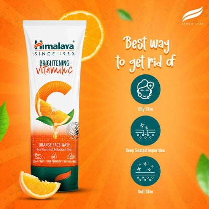 Himalaya Herbals Brightening Vitamin C Orange Face Wash