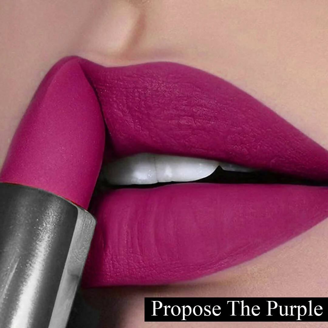 FLiCKA Wear Me Everywhere Creamy Matte Lipstick Propose The Purple