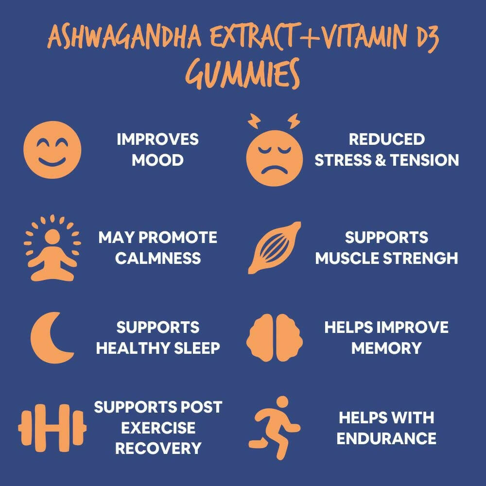 Carbamide Forte Ashwagandha Gummies with Vitamin D - Mixed Berry Flavor