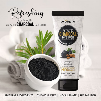 LA Organo Activated Charcoal Face Wash