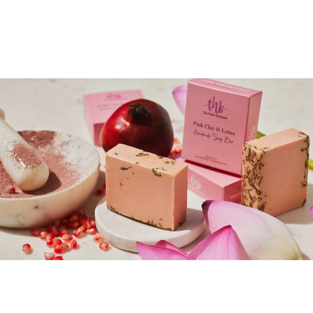 The Herb Boutique Pink Clay and Lotus Sugar Soap Bar