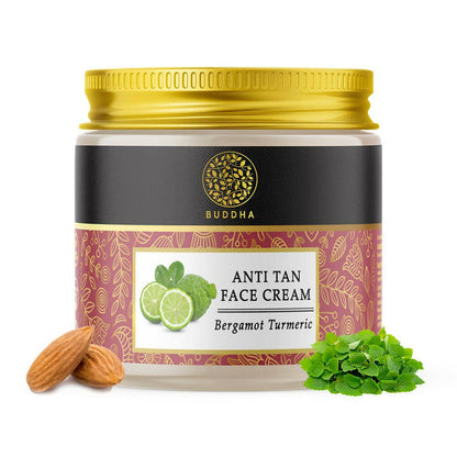 Buddha Natural Anti Tan Face Cream - For Skin Glow, Removing Tan & Dark Spots