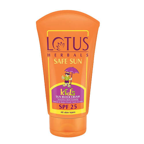 Lotus Herbals Safe Sun Kids Sun Block Cream SPF 25 -  USA, Australia, Canada 