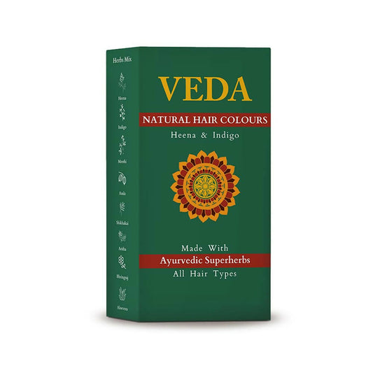 Veda Natural Colors For Black Hair - Henna & Indigo -  USA 