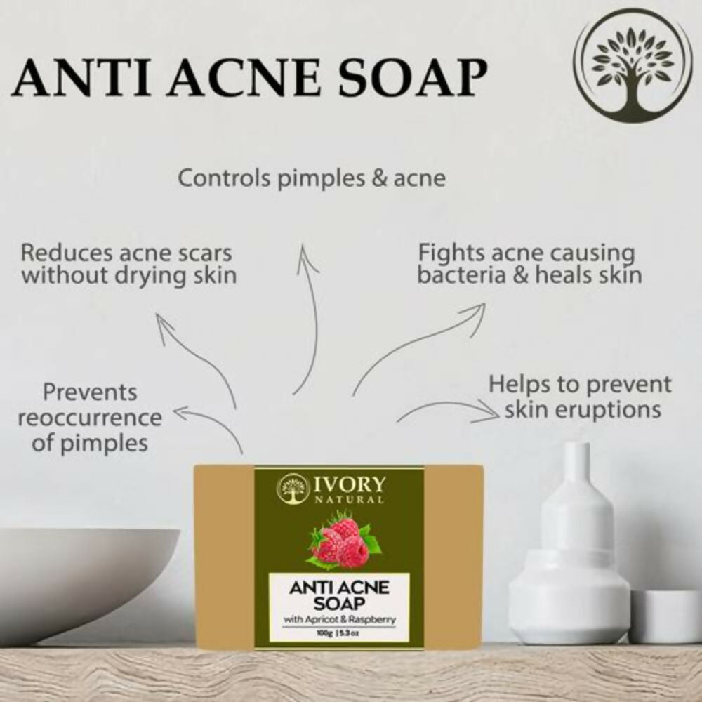 Ivory Natural Anti Acne Soap - Restore Radiance & Nourish Skin For Both Men & Women