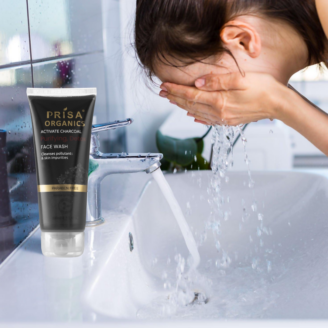 Prisa Organics Activated Charcoal Purifying Face Wash