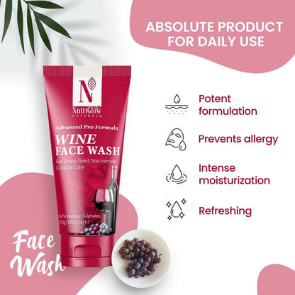 NutriGlow NATURAL'S Advanced Pro Formula Wine Face Wash