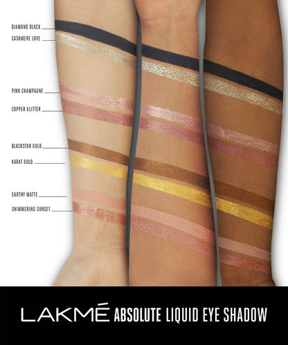 Lakme Absolute Explore Liquid Eye Shadow - Cashmere Love & Diamond Black