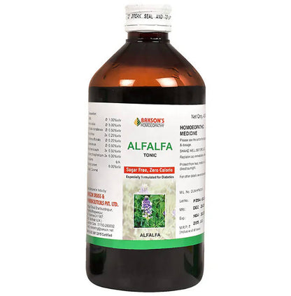 Bakson's Homeopathy Alfalfa Tonic Sugar Free