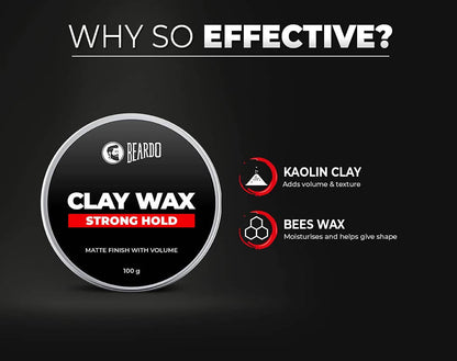 Beardo Hair Clay Wax - Strong Hold