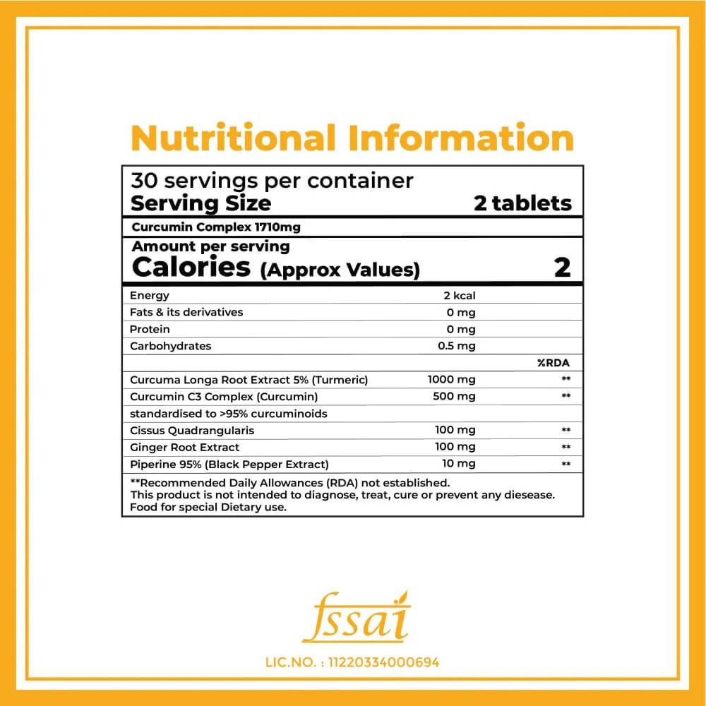 Boldfit Curcumin Complex 1700mg Tablets